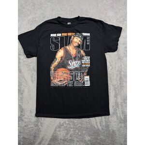 Allen Iverson T Shirt Mens Size Medium Black Graphic Basketball All Star Y2k